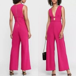 Express Pink Sleeveless Jumpsuit